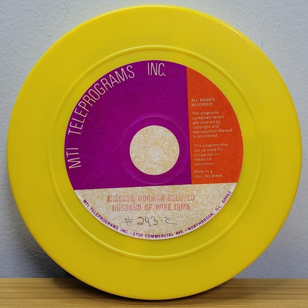 16mm Film Reel Krasner Norman Beloved Husband of Irma 1974 Mti Teleprograms Vint